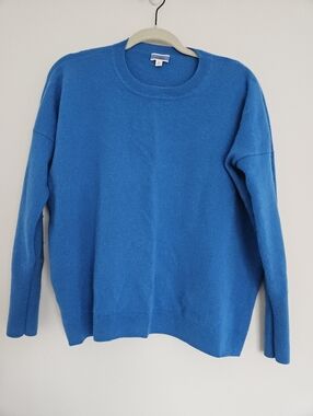 J.Crew 100% Cashmere Sweater Cobalt Royal Blue Medium M
